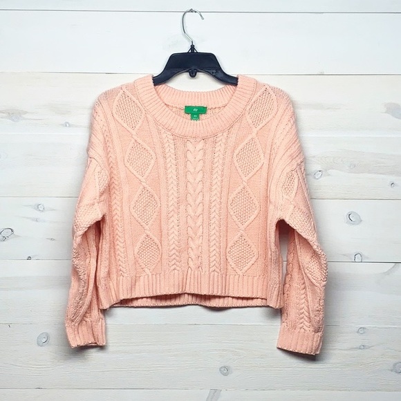 DIP Sweaters - DIP Cropped Knit Sweater